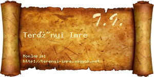 Terényi Imre névjegykártya